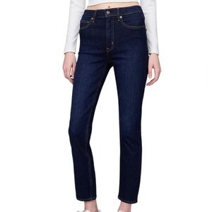 GAP Dark Blue Straight Leg Women's Jeans size vintage slim high rise 32 long 32L